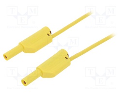 Test lead; PVC; 1.5m; yellow; 16A; Cond.cross sec: 1mm2