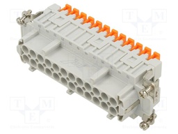 Connector: HDC; contact insert; female; JSH S; PIN: 24; 24+PE; 16A