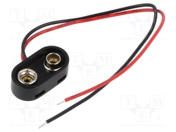 6F22 connector; 6F22,6LR61; Batt.no: 1; cables; 150mm