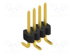 Connector: pin strips; pin header; male; PIN: 4; 1.27mm; SMT; 1x4