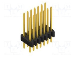 Connector: pin strips; pin header; male; PIN: 14; 1.27mm; THT; 2x7