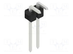 Connector: pin strips; pin header; male; PIN: 2; 2.54mm; THT; 1x2