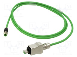 Cable: for sensors/automation; PIN: 4; 2m; 60VDC; 1.5A; Cores: 4; PUR