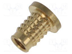 Threaded insert; brass; M6; BN: 37898; L: 12.3mm; MULTISERT®