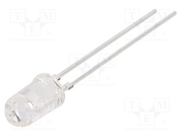 IR transmitter; 5mm; T-1 3/4; 870nm; transparent; 50mW; 22°; THT