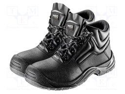 Boots; Size: 44; black; leather; slip; waterproof