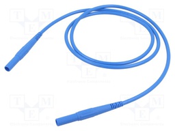 Test lead; PVC; 1m; blue; 32A; Plating: nickel plated