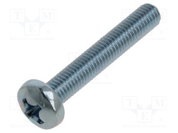 Screw; M8x50; Head: cheese head; Phillips; PH4; steel; zinc