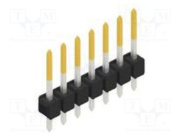 Connector: pin strips; pin header; male; PIN: 7; 2.54mm; THT; 1x7