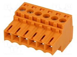 Pluggable terminal block; 3.5mm; ways: 6; straight; plug; female