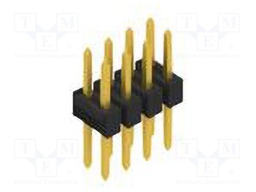 Connector: pin strips; pin header; male; PIN: 8; 2.54mm; THT; 2x4