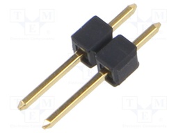Connector: pin strips; pin header; male; PIN: 2; 2.54mm; THT; 1x2