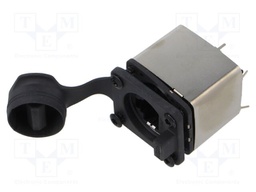 Connector: RJ45; socket; shielded,with cover; THT; 19.8x24mm; 8p8c