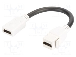 HDMI module; Keystone; white; push-in; HDMI 2.0; 120mm