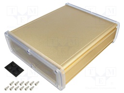 Enclosure: multipurpose; X: 177.6mm; Y: 209mm; Z: 61.1mm; golden