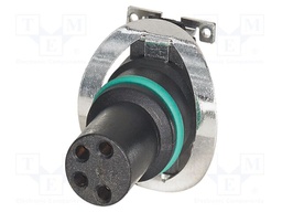 Connector: M8; PIN: 4; 4A; 48V; straight; shielded; contact insert