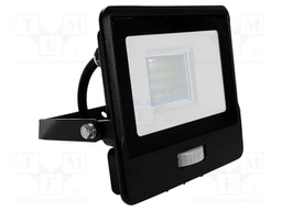 Lamp: LED flood light; 20W; 230VAC; white cold; 100°; 6400K; 25000h