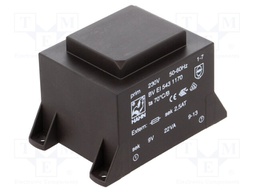 Transformer: encapsulated; 22VA; 230VAC; 9V; 2445mA; Mounting: PCB