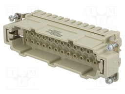 Connector: rectangular; male; Han Ex; PIN: 24; 24+PE; size 24B; 16A