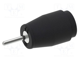 Connector: 4mm banana; socket; 25A; black; nickel plated; 32mm