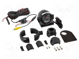 Rear view camera; 130°; black; 12VDC; Kit: camera; Features: NTSC