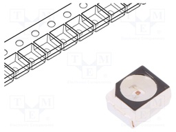 LED; SMD; 3528,PLCC2; red; 710÷1400mcd; 3.5x2.8x1.9mm; 120°; 20mA