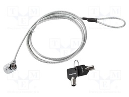 Security wire; silver; Features: key protection; 1.8m