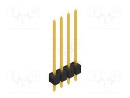 Connector: pin strips; pin header; male; PIN: 4; 2.54mm; THT; 1x4