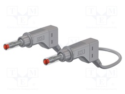 Test lead; 32A; 4mm banana plug-4mm banana plug; Len: 1.5m; grey