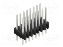 Connector: pin strips; pin header; male; PIN: 16; 1.27mm; THT; 2x8