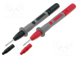 Test probe; 10A; red and black; Tip diameter: 2mm