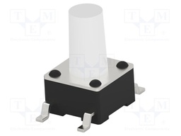 Microswitch TACT; SPST-NO; Pos: 2; 0.05A/24VDC; SMT; none; 2.6N