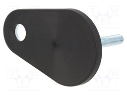 Foot of pin; Base dia: 50mm; M8; steel; Plunger length: 50mm