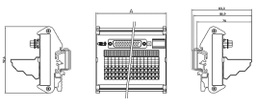 Transition module; Temp: -20÷60°C; W: 134mm; D: 83.3mm; H: 92.6mm