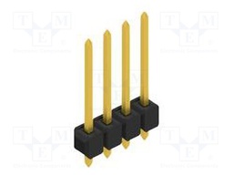 Connector: pin strips; pin header; male; PIN: 4; 2.54mm; THT; 1x4