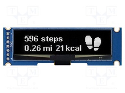 Display: OLED; graphical; 2"; 128x32; Dim: 71x23mm; white; PIN: 7