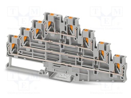 Splice terminal: rail; PT; 18A; 500V; push-in; PA; 0.14÷4mm2; ways: 4