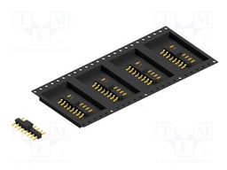 Connector: pin strips; pin header; male; PIN: 8; 2.54mm; SMT; 1x8