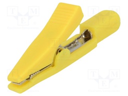 Crocodile clip; 5A; 70VDC; yellow; Overall len: 42mm