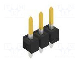 Connector: pin strips; pin header; male; PIN: 3; 2.54mm; THT; 1x3