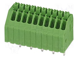 PCB terminal block; angled 45°; 2.5mm; ways: 6; on PCBs; terminal