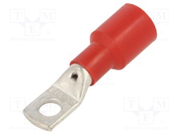 Tip: ring tube; M10; Ø: 10.5mm; 50mm2; crimped; for cable; insulated