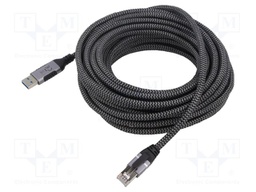 Cable; USB 3.0; RJ45 plug,USB A plug; 10m; 1Gbps; Øcable: 5.6mm