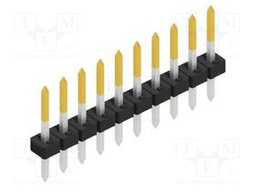 Connector: pin strips; pin header; male; PIN: 10; 2mm; THT; 1x10