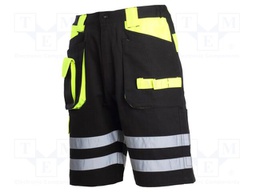 Protective shorts; Size: XXXL; black/yellow; 245g/m2
