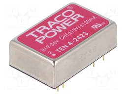 Converter: DC/DC; 4W; Uin:9÷36V; Uout:15VDC; Uout2:-15VDC; DIP24