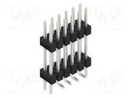 Connector: pin strips; pin header; male; PIN: 12; 2.54mm; SMT; 2x6