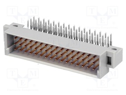 Socket; DIN 41612; type 2C; male; PIN: 48; a+b+c; THT; angled 90°