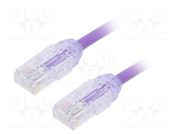 Patch cord; TX6A-28™,U/UTP; 6a; solid; Cu; LSZH; violet; Len: 3m