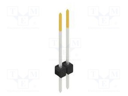 Connector: pin strips; pin header; male; PIN: 2; 2.54mm; THT; 1x2